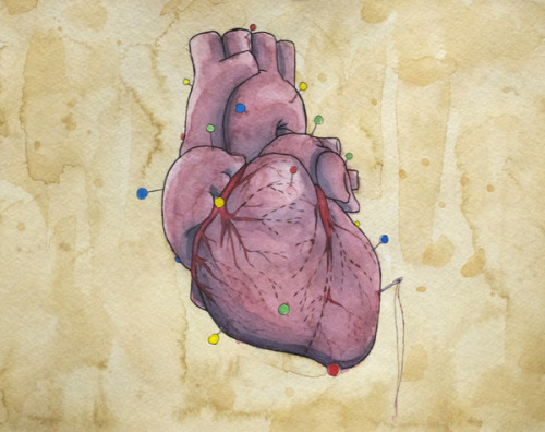 cardiac-art: “Patchwork Heart” by PandaSamm