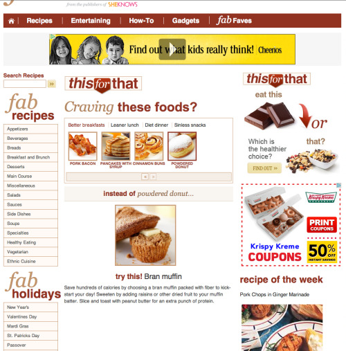Nice Advice From FabFoods On Choosing Healthy Alternatives To High-calorie Foods, Such As Having Some
