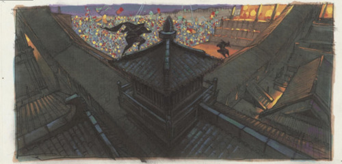 solairebee:Concept art for Mulan (1998) by Walt Disney Animation Studios