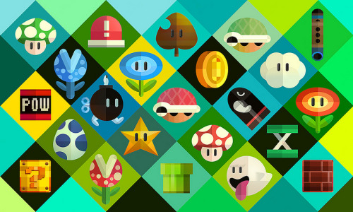 it8bit:  Mario and Zelda Items Created by Scott Palmer Wallpapers and desktop icons available for Macs, Windows, iPads, and iPhones at scottbalmer.co.uk Flickr || Dribbble