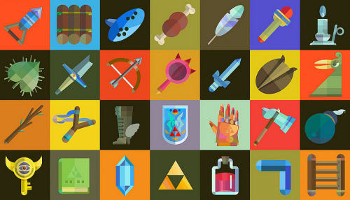 it8bit:  Mario and Zelda Items Created by Scott Palmer Wallpapers and desktop icons available for Macs, Windows, iPads, and iPhones at scottbalmer.co.uk Flickr || Dribbble