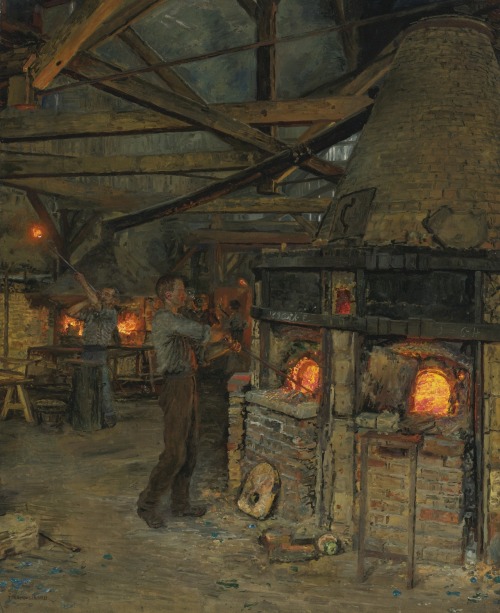 blastedheath:  Marie-François Firmin-Girard (French, 1838-1921), The Glass Blowers in Incheville près Eu. Oil on canvas, 73 x 59.6 cm. 