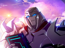 decepticonsensual:  thelibrarianpax:  twistedmidnightdreams:  TFP fanart - Megatronus by *GoddessMechanic  Hello.  Such a sweet-looking Megatronus. :) 