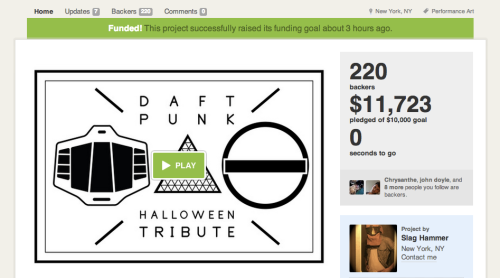 FUNDED! We couldn&rsquo;t be more thankful for all 220 of you who chipped in to bring Daft Punk Hall