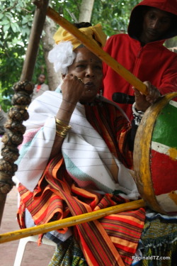 Mama C playing the Obakano at African Liberation Day 2012 at the United African Alliance Community Center in Arusha, Tanzania.