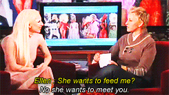 donatellahoe-blog:  Lady Gaga on The Ellen Show (fame monster era) - requested by