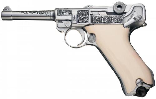 Custom engraved Erfurt Luger with ivory grips.Vaule: $2,500