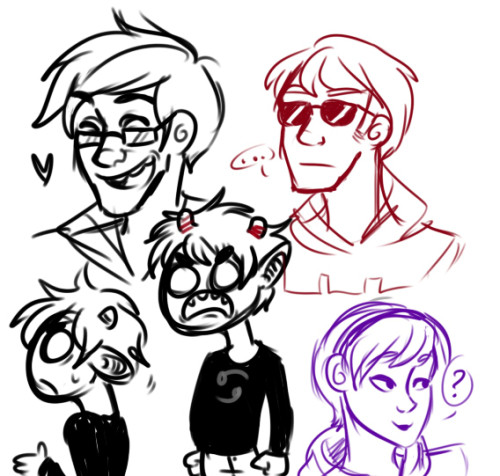 Porn photo some quick homestuck doodles because why