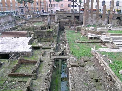collective-history:This is the monumental complex in Torre Argentina (Rome), where Julius Caesar was