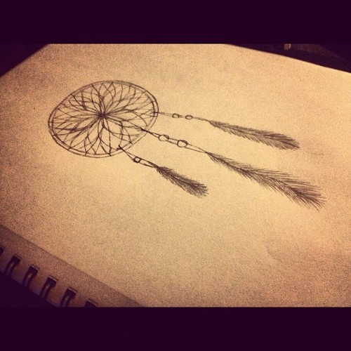 Dreamcatcher sketch.  (Taken with Instagram)