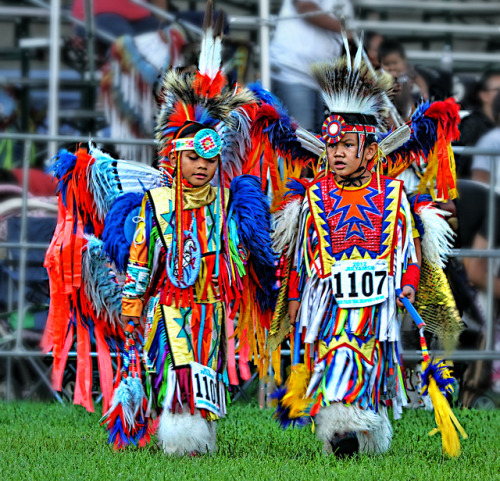 Native americans children at Julyamsh Powwow Festival in Coeur d'Alene, Idaho, USA (by Sandy/Scarlet