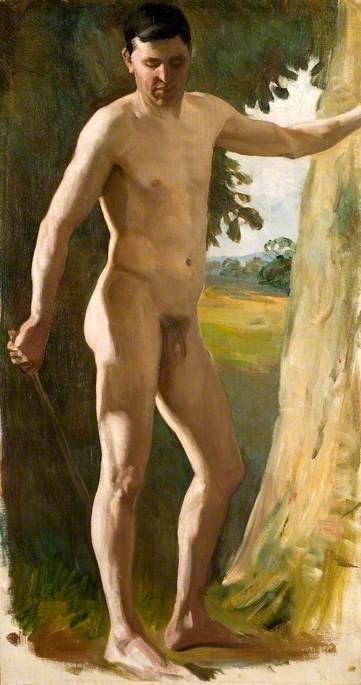 Brian Hatton (British, 1887-1916), Standing Male Nude, 1907.