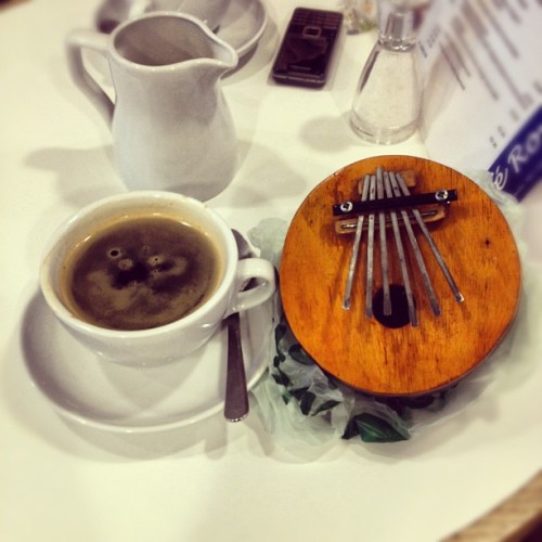 Coffee and a kalimba. It’s been a good day. #coffee #kalimba #cafe #instacool #instagram #inst