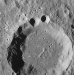 sesamestreet:  NASA asks if anyone else thinks that the crater pictured above, on Mercury, looks like Cookie Monster.  We think so. Now that we think about it, maybe Mercury is Cookie Monster, or his distant cousin maybe (?), and it’s circling the