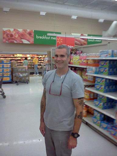 OMG Henry Rollins at my most loathed place ever! SHIT!!!