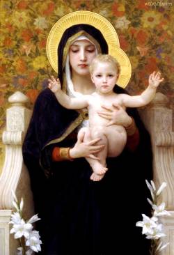 The Madonna Of The Lilies By William-Adolphe