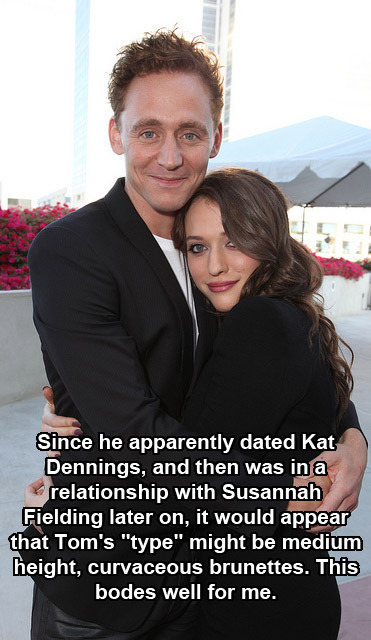 titillatingtomtales:  He did date Gwendoline Christie as well so there’s hope for