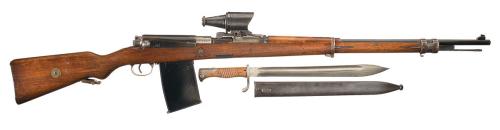 Danzig Model Gewehr 98 with Zeiss low light sighting system, dust cover, and trench magazine.Value: 