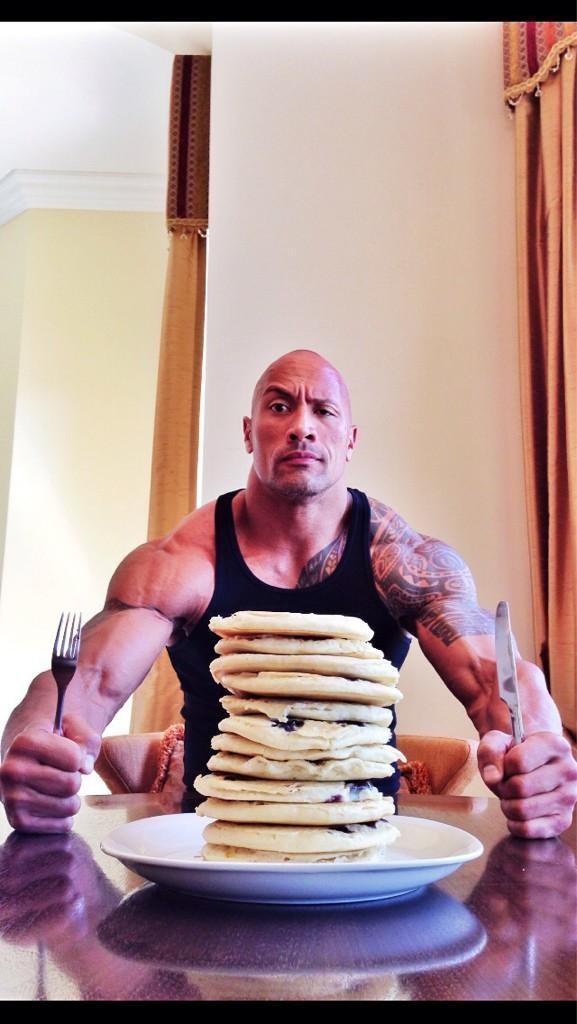 Can you smell what the Rock is cooking for breakfast?