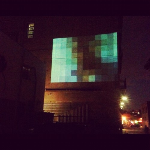 &hellip; and outside the Armory, Jason Irla&rsquo;s Computer Rock, 2011 #artnight (Taken with Instag