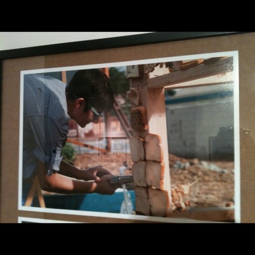 And that&rsquo;s a photo of me, stapling bread to Kristy Baltezore&rsquo;s This House is not