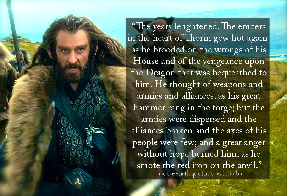 Middle Earth Quotes About Thorin Oakenshield Unfinished Tales Part