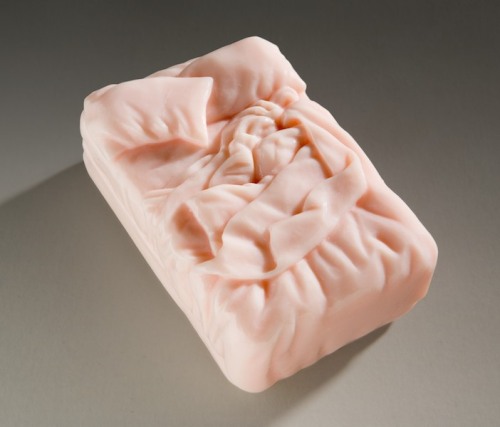 amalgammaray:Malia Jensen, Unmade Bed, carved soap, 2010