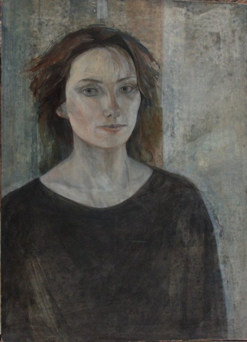 kraftfeld:alongtimealone:Zelfportret 2 de jaar schilderen (by dionyssos1)Agnes Nys