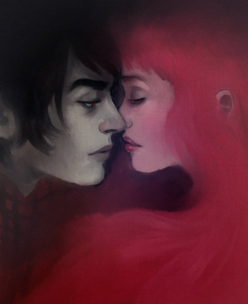 Marshall Lee and Bubblegum by *andrahilde