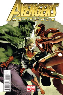 vejigante:  Cover to Avengers Assemble #11 Carol trying to stop yet another Hulk/Iron Man fight.  