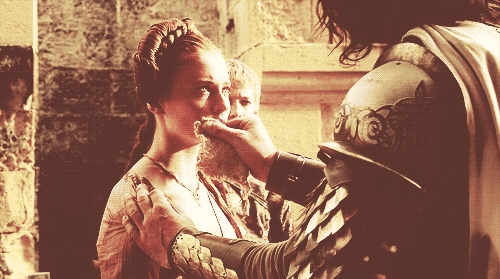 With A Delicacy Surprising In Such A Big Man, He Dabbed At The Blood Welling From Her Broken Lip.