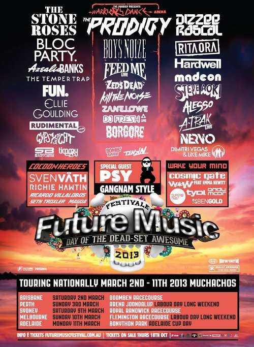 We are excited to announce we’ll be performing at Future Music Festival in Australia in March 2013… See you all there! http://tiny.cc/ot5ulw