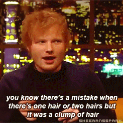 sheeransspark:  Ed talking about the clump of hair in his cake 