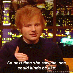 sheeransspark:  Ed talking about the clump of hair in his cake 