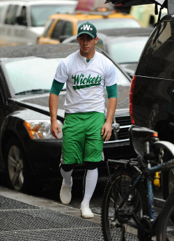 Nick Jonas in baseball socks…