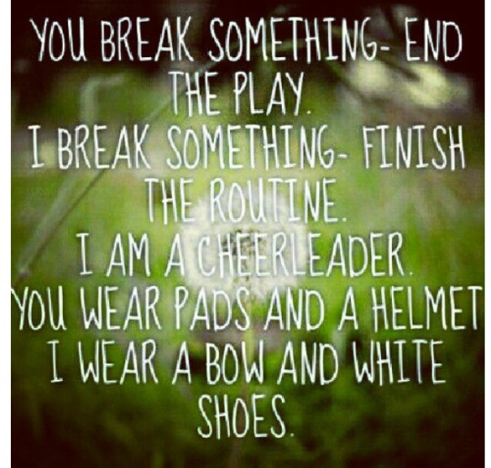True sport #cheer#is#a#sport#cheerleading#injuries#injury#quote#quotable#cheerleaders#bows#bow#shoes#white