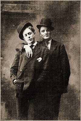 Dapper chaps indeed, competing for who can wear their bowler at the most jaunty angle without losing