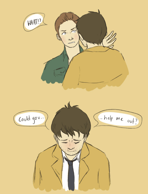 picturesquegoddess:   Dean and Castiel are such cute idiots augh. 