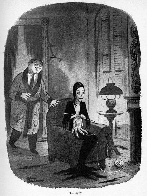 “Darling!" The Addams Family; cartoon by Charles Addams; from the book Monster Rally, 195