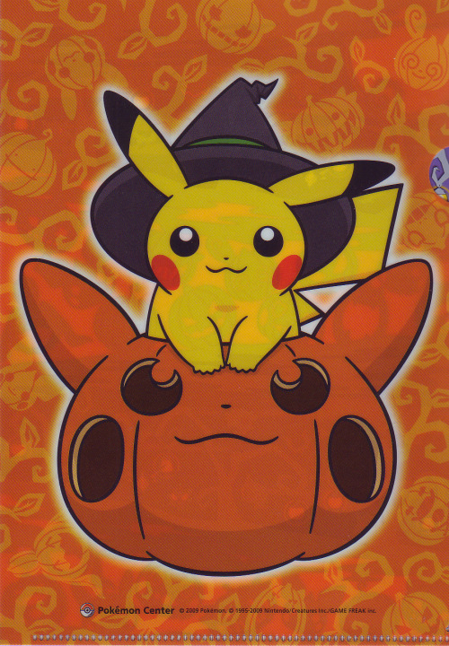 pokescans:Pokémon Center Halloween mini clearfile, 2009.