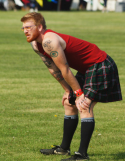 kiltedlife:  ginger competitior (by Kilted Cowboy)  Hah! I love when I see people I know on my tumblr feed! He is a hottie.