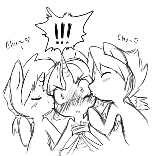 buckshire:  (( not canon btw, just for lulz and because my OT3 <3 Now back to working on the real update. http://ask-etchasketch.tumblr.com/ ))  Me gusta @w@