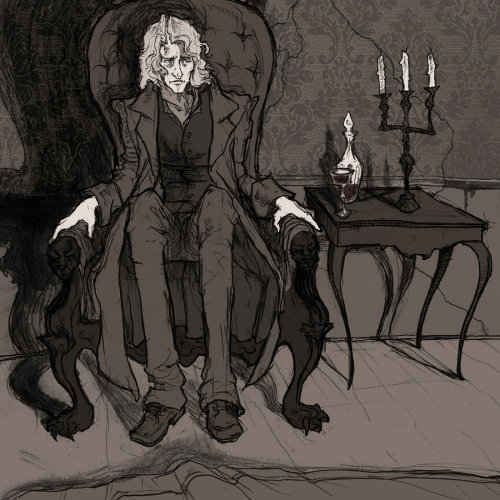 mortisia:  quietdaemon:   Edgar Allan Poe by Abigail Larson, on Tumblr  I absolutely love this series. Abigail Larson is a tremendous talent.  amazing work <3 