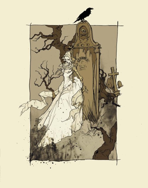 mortisia:  quietdaemon:   Edgar Allan Poe by Abigail Larson, on Tumblr  I absolutely love this series. Abigail Larson is a tremendous talent.  amazing work <3 