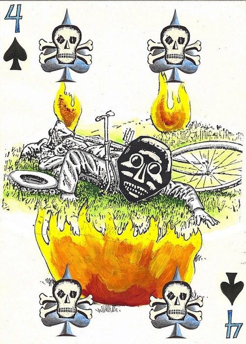 William Schaff - Four of Spades (2012)
mixed media on paper