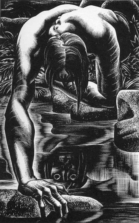 tylerweaver:Frankenstein, by Lynd Ward - from his 1934 adaptation of Mary Shelly’s novel