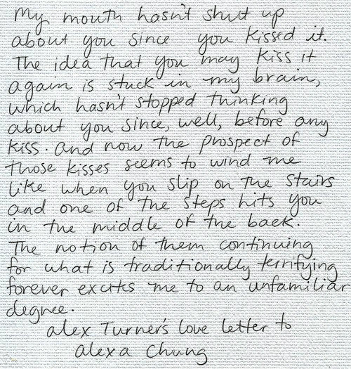  Alexa Chung: There was a really upsetting one when Alex had written me a Valentine