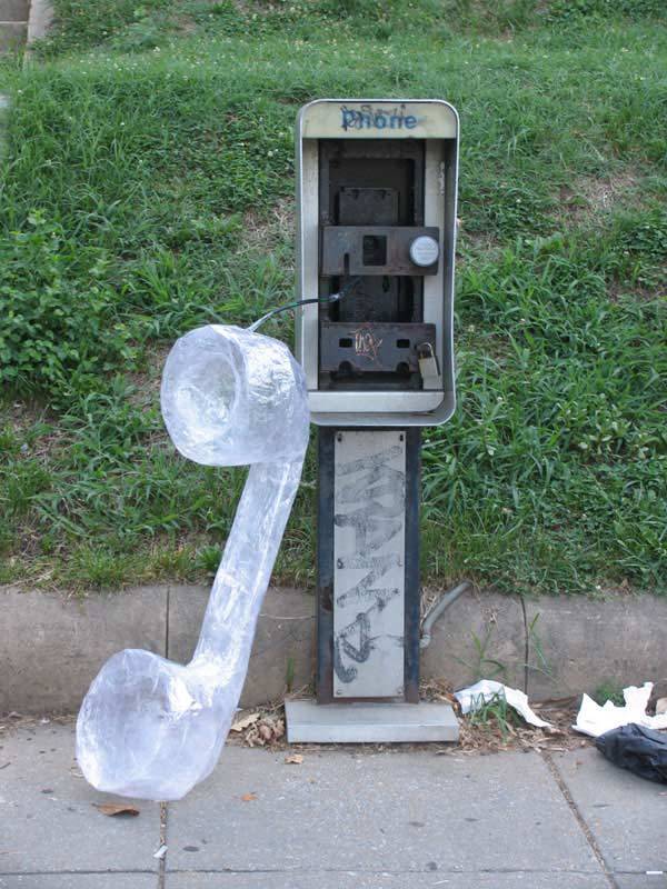 showslow:  Tape sculptures by Mark Jenkins.