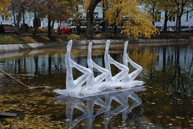 showslow:  Tape sculptures by Mark Jenkins.