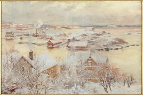 Albert Edelfelt (Finnish; 1854–1905)Journée de décembre = A December Day  Oil on canvas, ca. 1893 Mu